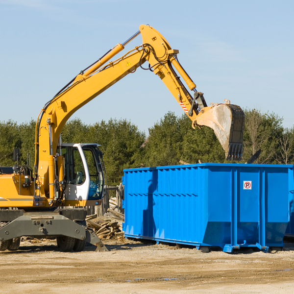 are there any restrictions on where a residential dumpster can be placed in Mesena